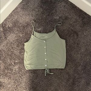 American Eagle Outfitters Olive Button-Up Camisole